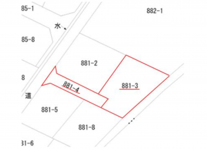 館林市大街道、土地の間取り画像です