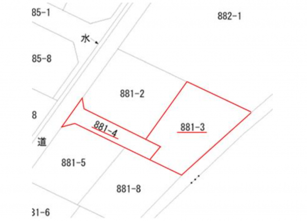 館林市大街道、土地の間取り画像です