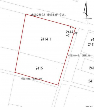 館林市花山町、土地の間取り画像です