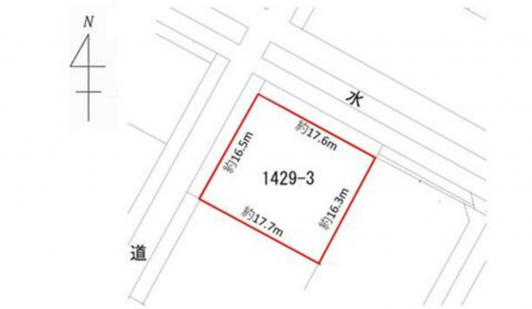 邑楽郡邑楽町大字篠塚、土地の間取り画像です