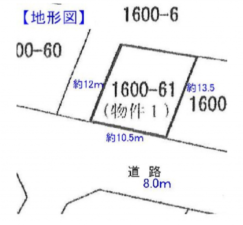 館林市青柳町、土地の間取り画像です