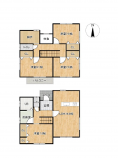 館林市花山町、中古一戸建ての間取り画像です