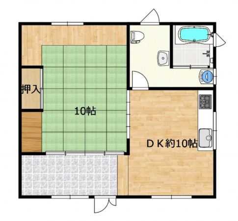 館林市朝日町、中古一戸建ての間取り画像です
