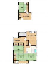 館林市近藤町、中古一戸建ての間取り画像です