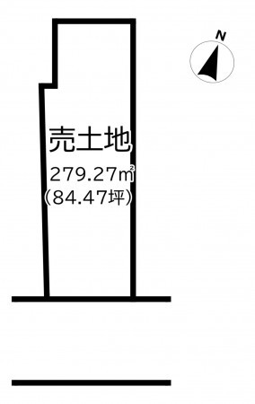 高山市上岡本町、土地の間取り画像です