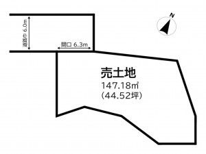 高山市片野町、土地の間取り画像です