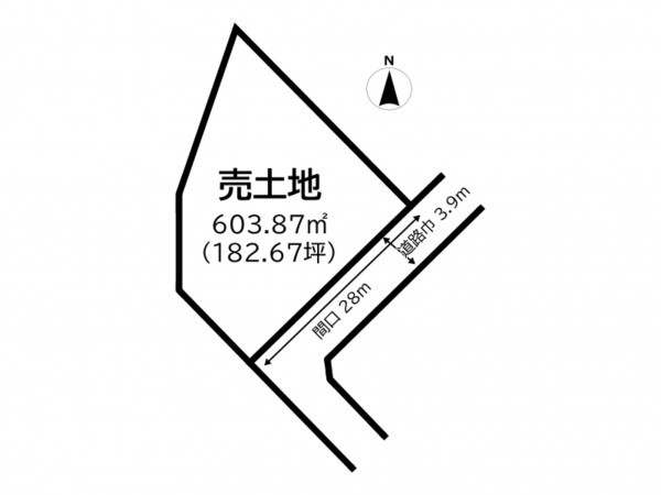 高山市石浦町、土地の間取り画像です