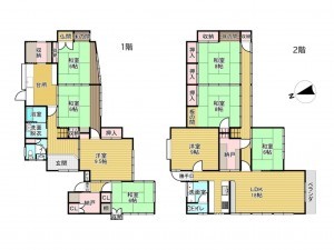 下呂市小坂町、中古一戸建ての間取り画像です