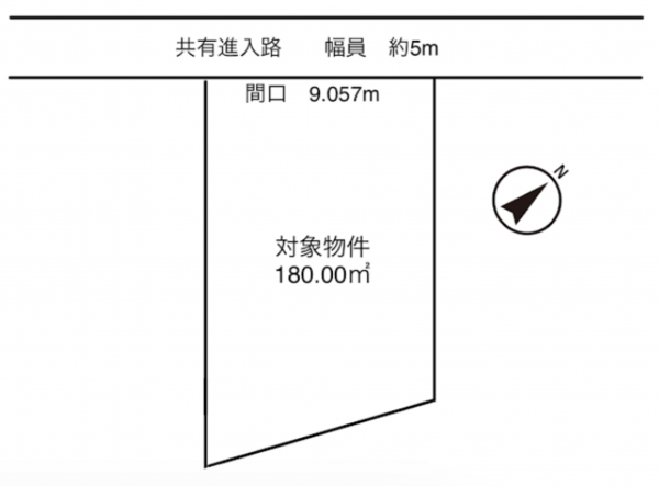 豊田市河合町、土地の間取り画像です