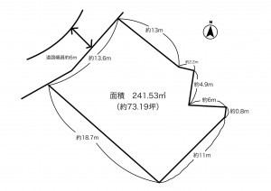 豊田市西中山町、土地の間取り画像です