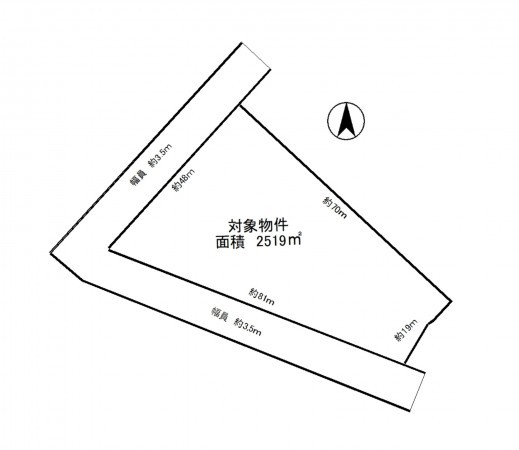 豊田市若林東町、土地の間取り画像です