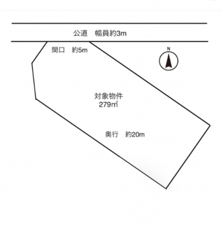 豊田市亀首町、土地の間取り画像です