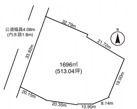 豊田市若林東町、土地の間取り画像です