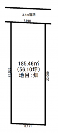 豊田市大成町、土地の間取り画像です