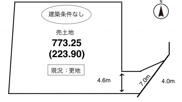 豊田市若林東町、土地の間取り画像です