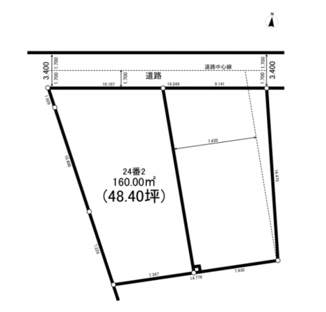 豊田市秋葉町、土地の間取り画像です
