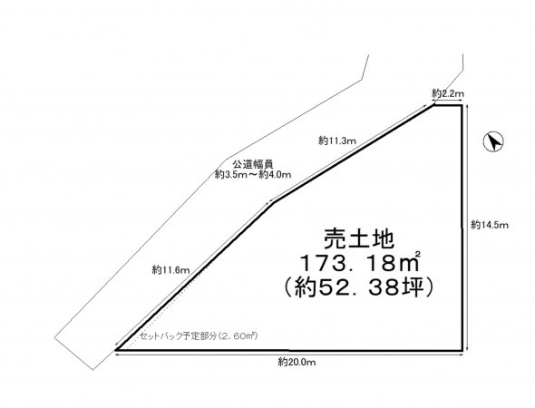 豊田市野見山町、土地の間取り画像です