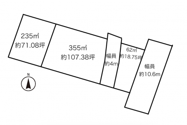 豊田市栄生町、土地の間取り画像です