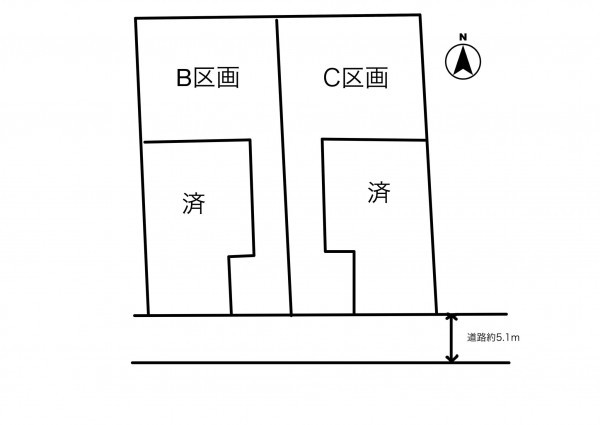 豊田市今町、土地の間取り画像です