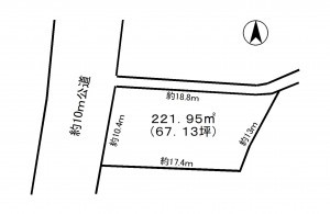 豊田市西中山町、土地の間取り画像です