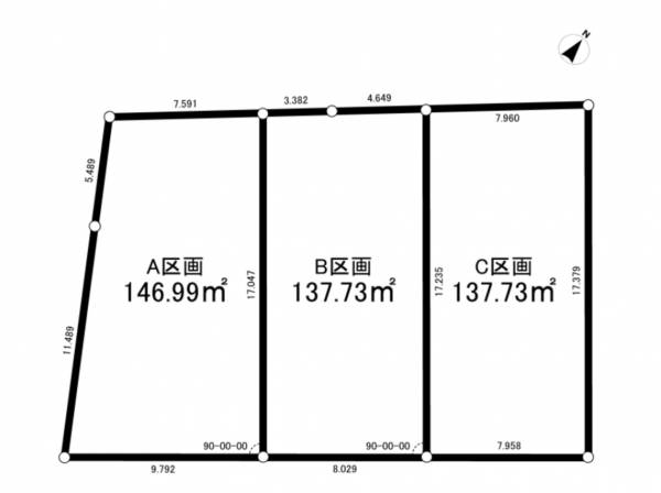 豊田市大林町、土地の間取り画像です
