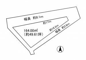 豊田市小坂町、土地の間取り画像です