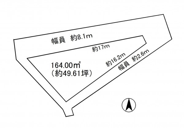 豊田市小坂町、土地の間取り画像です