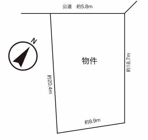 豊田市御幸本町、土地の間取り画像です