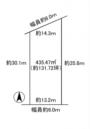 豊田市梅坪町、土地の間取り画像です