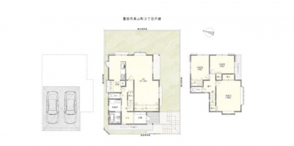 豊田市美山町、中古一戸建ての間取り画像です