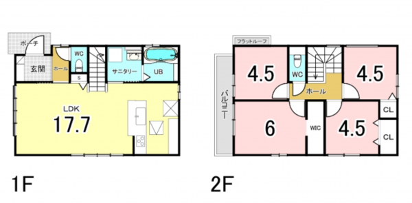 豊田市井上町、新築一戸建ての間取り画像です
