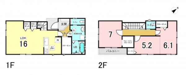 豊田市市木町、新築一戸建ての間取り画像です