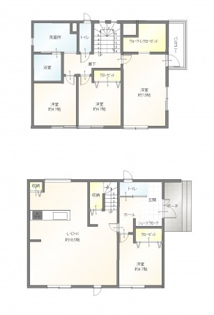豊田市青木町、中古一戸建ての間取り画像です