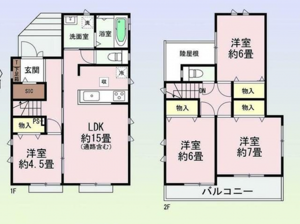 豊田市宝来町、新築一戸建ての間取り画像です