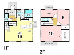 豊田市柿本町、中古一戸建ての間取り画像です