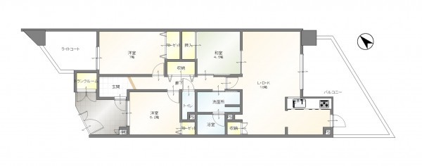 豊田市前山町、マンションの間取り画像です