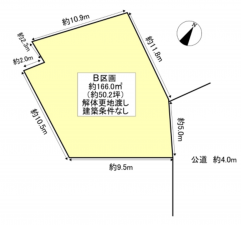 豊田市中町、土地の間取り画像です