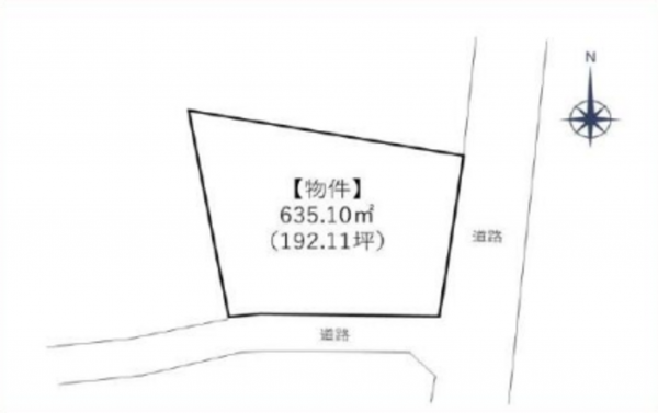 豊田市亀首町、土地の地図画像です