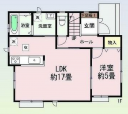 豊田市越戸町、新築一戸建ての間取り画像です