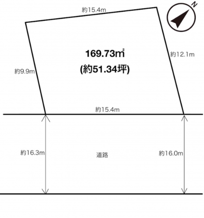 豊田市宮上町、土地の間取り画像です
