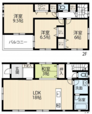 豊田市今町、中古一戸建ての間取り画像です