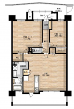 豊田市新生町、マンションの間取り画像です