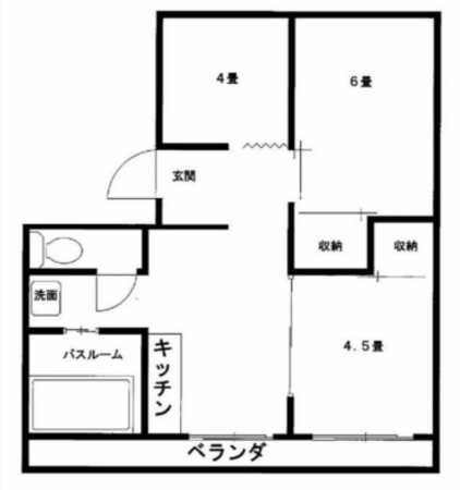 豊田市西町、マンションの間取り画像です