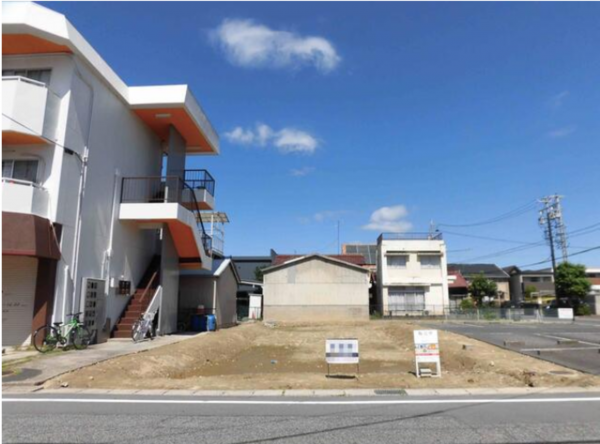 豊田市日之出町、土地の前面道路を含む現地写真画像です