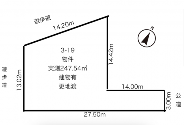 豊田市五ケ丘、土地の間取り画像です