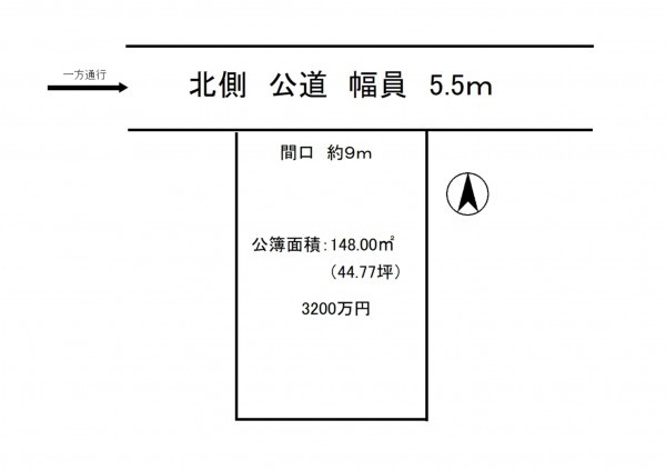 豊田市挙母町、土地の間取り画像です