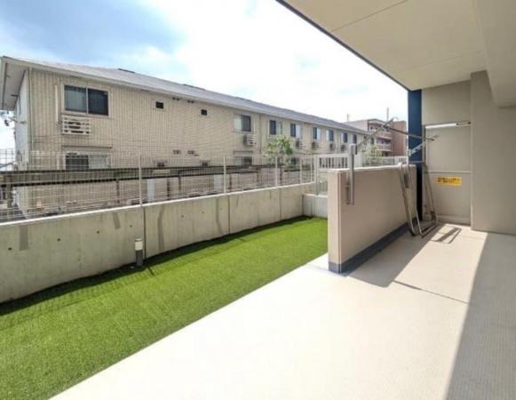 豊田市河合町、マンションのバルコニー画像です