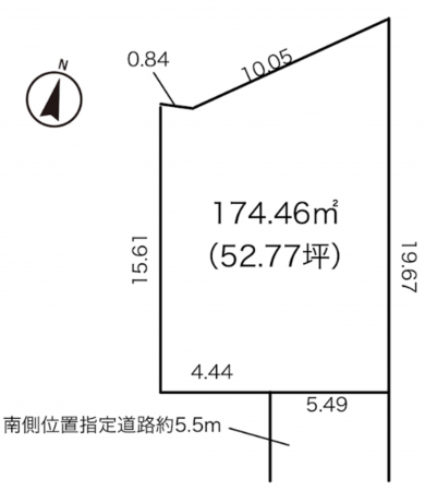 豊田市野見山町、土地の間取り画像です