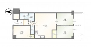 豊田市寿町、マンションの間取り画像です