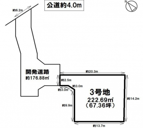 名古屋市緑区、土地の間取り画像です
